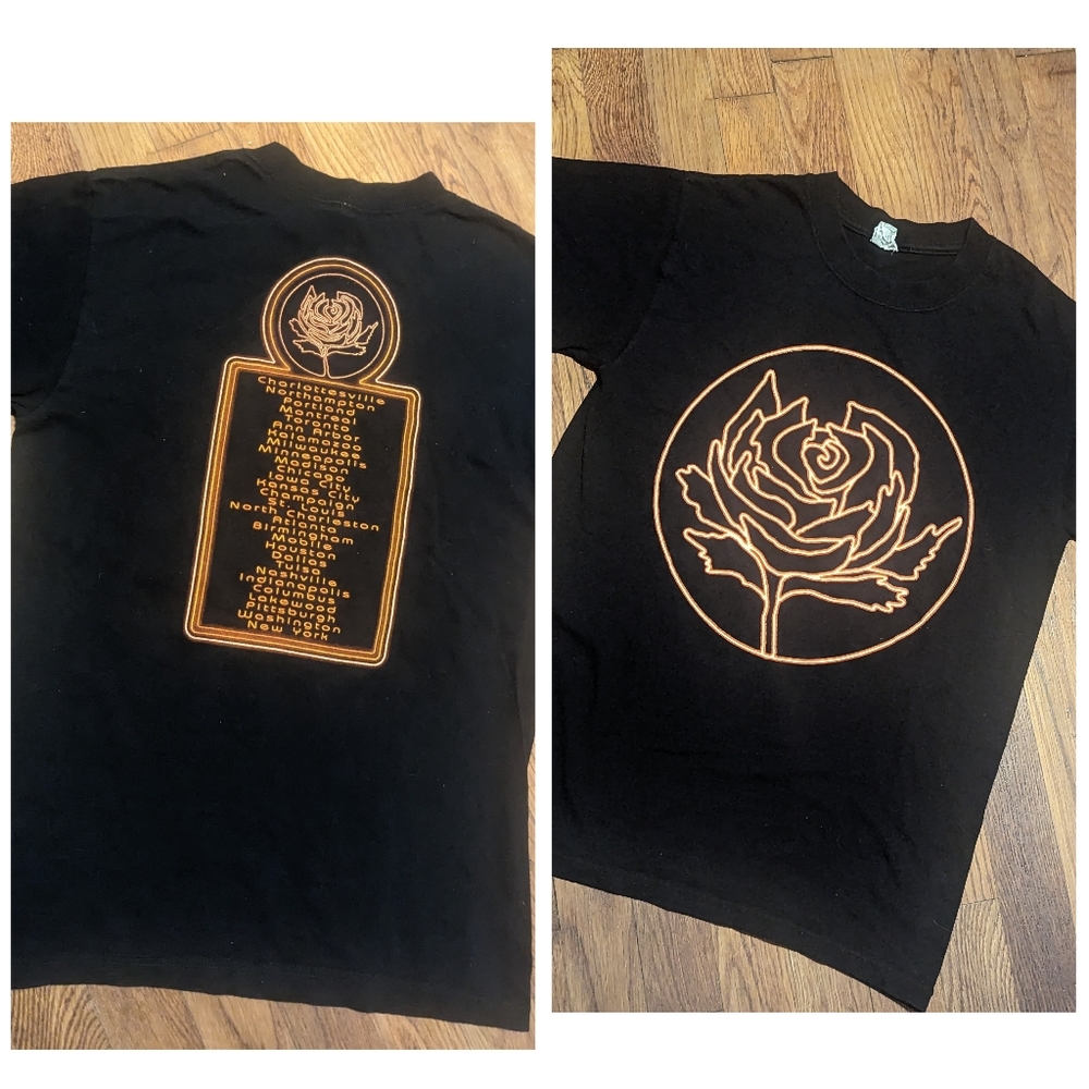 COLD ROSES Ryan Adams CONCERT TEE Tour Tee ROCK MUSIC Tee SMall BLACK